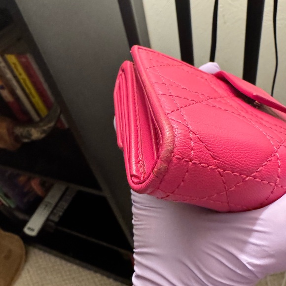 🔥 SOLD 💝Christian Dior Pink compact wallet, 
With card slots and money & ID
Soft - Picture 7 of 16